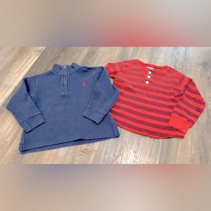 Boys Long Sleeve Shirt & Pullover Bundle Size 4